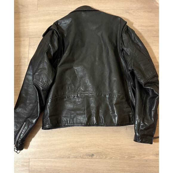 Vintage RGC Men’s Size 52 Black Leather Motorcycle Biker Jacket - Picture 12 of 12